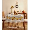 Toalha de Mesa 4 Lugares Redonda 1,55m Pop Campestre 36660 Lepper - 3