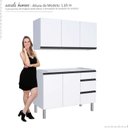 Ver imagem 2 de Cozinha Completa Gabinete e Armário Aéreo Gaia 120 Cozimax Branco