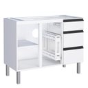 Ver imagem 4 de Cozinha Completa Gabinete e Armário Aéreo Gaia 120 Cozimax Branco
