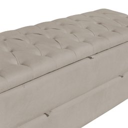 Recamier Baú com Gaveta para Cama Box Casal Queen - Clara - Sv Decor:bege - 2