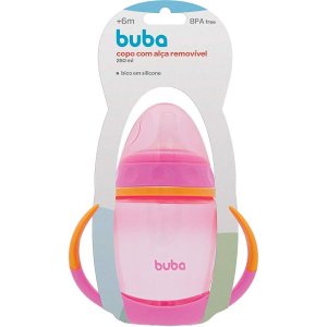 Copo Com Alça Removível Rosa copo de treinamento Buba