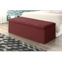 Ver imagem 2 de Calçadeira Baú Vitoria 138 cm Suede Vermelho