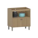 Ver imagem 4 de Balcão de Cozinha sem Tampo 80cm 1 Porta e 1 Gavetão Classic Luciane Móveis