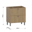 Ver imagem 5 de Balcão de Cozinha sem Tampo 80cm 1 Porta e 1 Gavetão Classic Luciane Móveis