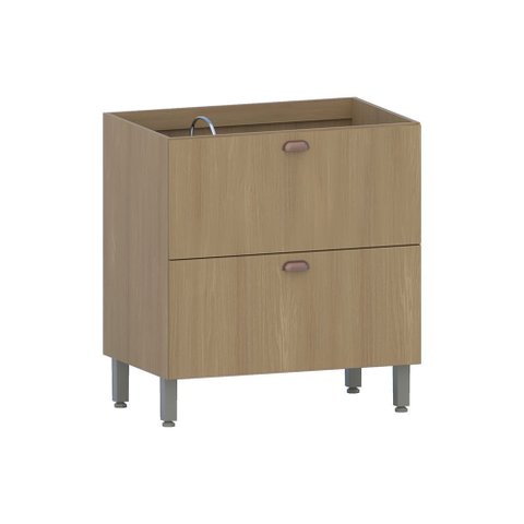 Balcão de Cozinha sem Tampo 80cm 1 Porta e 1 Gavetão Classic Luciane Móveis
