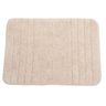 Tapete de Banheiro Quarto Algodão Retangular Vizapi Shiva 50x70cm Bege Amêndoa - 1