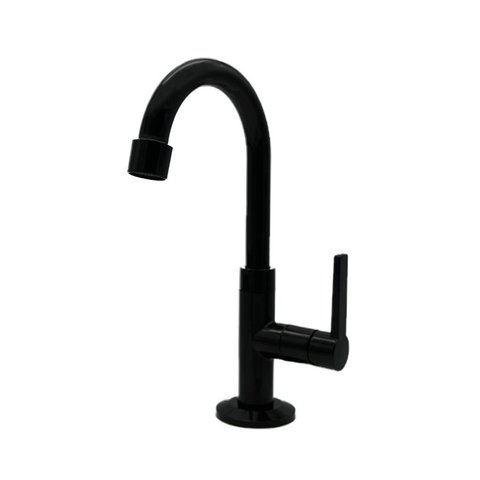 Kit Banheiro Torneira + Sifão + Válvula + Engate 40cm Preto Preto Fosco