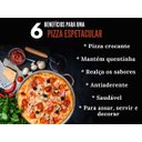 Ver imagem 2 de Forma de Pedra Sabão para pizza 22 cm alças de cobre curada