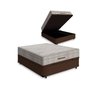 Cama Box Baú Casal 138 Tecido Sintético Marrom com Colchão Ortobom Airtech Spring Pocket D26 Bege 70 - 1