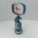 Ver imagem 4 de Relógio Decorativo de Metal Azul 36x15x10cm Parede Mesa Decoração Sala Cozinha