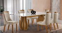 Ver imagem 1 de Conjunto Mesa Fortaleza 1,80 x 0,90 com 6 Cadeiras Moscou (Linha Smart) LJ Móveis
