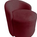 Ver mais imagens de Kit Namoradeira + 2 Poltronas Yara Orgânica Suede Marsala