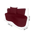 Ver imagem 5 de Kit Namoradeira + 2 Poltronas Yara Orgânica Suede Marsala