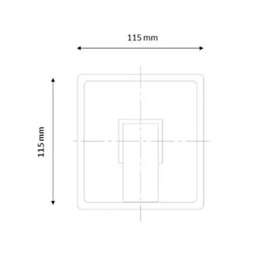 Acabamento para Registro Monocomando Base Padrão Deca Black Matte Preto Fosco Premium - 3