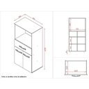 Ver imagem 6 de Armário Multiuso Luni 2 Portas 1 Gaveta Cozinha MB1 Cor Branco