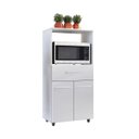 Ver imagem 2 de Armário Multiuso Luni 2 Portas 1 Gaveta Cozinha MB1 Cor Branco