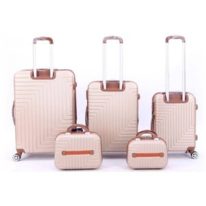 Conjunto Mala de Viagem em Abs e Frasqueira 5 Peças Kit Mala:branco Navajo/u