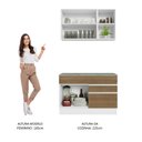 Ver imagem 6 de Armário de Cozinha Compacta 120cm Branco/Rustic Glamy Madesa 08