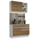 Ver imagem 3 de Armário de Cozinha Compacta 120cm Branco/Rustic Glamy Madesa 08