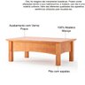 Mesa de Centro para Sala de Estar 100% Madeira Maciça Bella Carvalho Fosco - 4