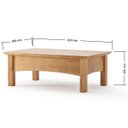 Ver imagem 5 de Mesa de Centro para Sala de Estar 100% Madeira Maciça Bella Carvalho Fosco