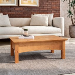 Mesa de Centro para Sala de Estar 100% Madeira Maciça Bella Carvalho Fosco - 3