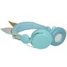 Fone Ouvido Headphone com Fio Estéreo Unicórnio Glitter Orelha Gato Gatinho Infantil P2 Ylfs-U1 - Az - 6