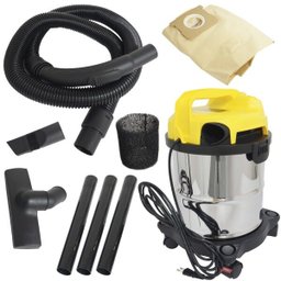 Aspirador de Pó e Água Líquido 12L 1400W Corpo Inox Rodizio Cabo 3,5m 110V Importway IWAP12- - 6