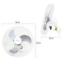 Ver imagem 3 de Kit 3 Ventiladores Parede 60cm 200W Industrial Turbo Turbão 3 Pás Bivolt 110V 220V Branco Vitalex