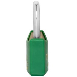 Cadeado Pequeno 20mm Haste Curta Latão Maciço Verde com Chave | Papaiz | Kit 10 Un - 5