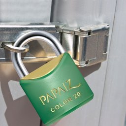 Cadeado Pequeno 20mm Haste Curta Latão Maciço Verde com Chave | Papaiz | Kit 10 Un - 8