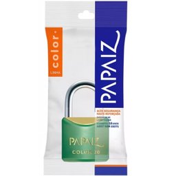 Cadeado Pequeno 20mm Haste Curta Latão Maciço Verde com Chave | Papaiz | Kit 10 Un - 7