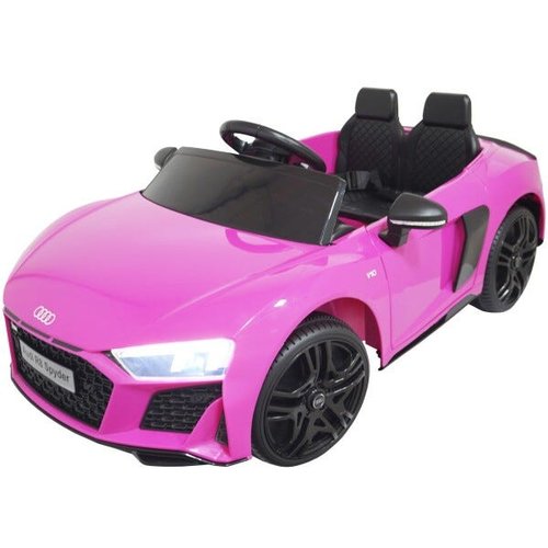 Mini Carro Elétrico Infantil Criança 12V Audi R8 Spyder Controle Remoto  Rosa Brinqway BW-123