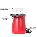 Ver imagem 3 de Pipoqueira Elétrica sem Óleo Ar Quente Natural 1200w Vermelha Amvox Apc 027 (220v)