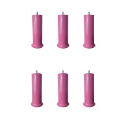 Kit 6 Pés Rosa para Cama Box 18cm de Altura - 2
