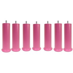 Kit 6 Pés Rosa para Cama Box 18cm de Altura - 3