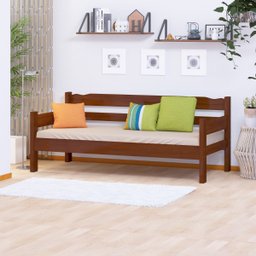 Sofá Cama de Madeira Castanho - Sku961552 - 1