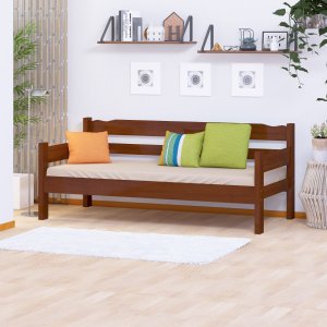 Sofá Cama de Madeira Castanho - Sku961552