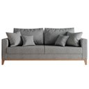 Ver imagem 2 de Sofá Living 3 Lugares (180cm) Cor:linho Cinza