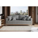 Ver imagem 1 de Sofá Living 3 Lugares (180cm) Cor:linho Cinza