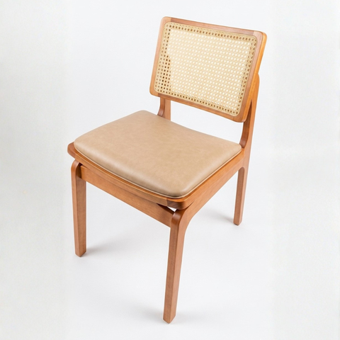 Cadeira Rattan Valência Madeira Maciça CCS