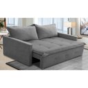 Ver imagem 1 de Sofá sem Caixa Retrátil e Reclinável 1,65m com Molas Bianca Boucle Cinza Madelina Decor