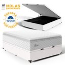 Ver imagem 3 de Cama Box Baú com Colchão de Molas Ensacadas Pillow Top Flora Casal 138cm