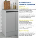 Ver mais imagens de Balcão Planejado 2 Portas 70cm com Tampo Nara CabeCasa MadeiraOriginals Cinza