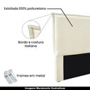 Ver imagem 3 de Cabeceira Decorativa Trento King Size Fixação no Estrado Estrutura MDF-MDP Revestimento Linho Gran