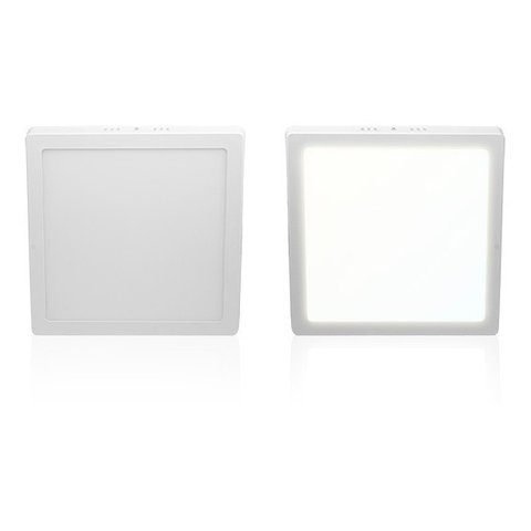 Kit 4 Plafon Luminária Led Quadrado Embutir 18w 3000/6500k Cor:branco