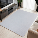 Ver imagem 4 de Tapete Sala 200x300 Grande 100% Algodão Antiderrapante Geométrico Natural Cinza