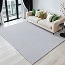 Ver imagem 3 de Tapete Sala 200x300 Grande 100% Algodão Antiderrapante Geométrico Natural Cinza