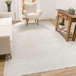 Tapete Para Quarto de Casal 200x300 Sala de Jantar 3 Metros Fibra Natural Cinza - 2