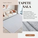 Ver imagem 5 de Tapete Sala 200x300 Grande 100% Algodão Antiderrapante Geométrico Natural Cinza